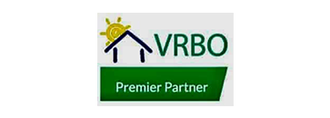 A green and white logo for vrbo.