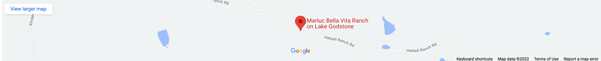 Google Map Location of Marluc Bella Vita Ranch at Lake Godstone