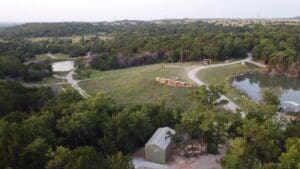 Lake Godstone Top of Dam Group Campground Drone